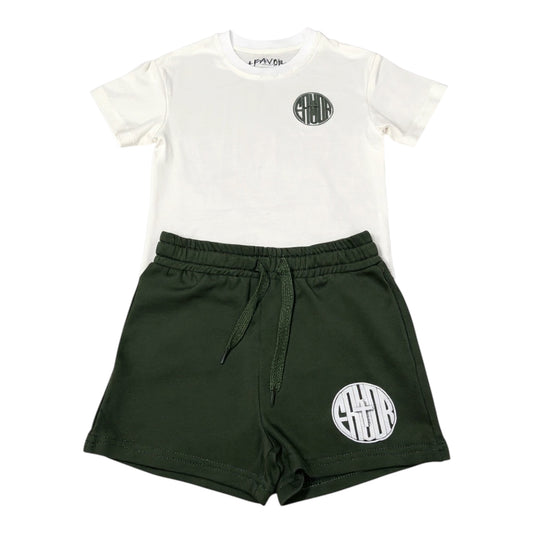 +FAVOR Monogram Short Set | GREEN| Faith Based Streetwear